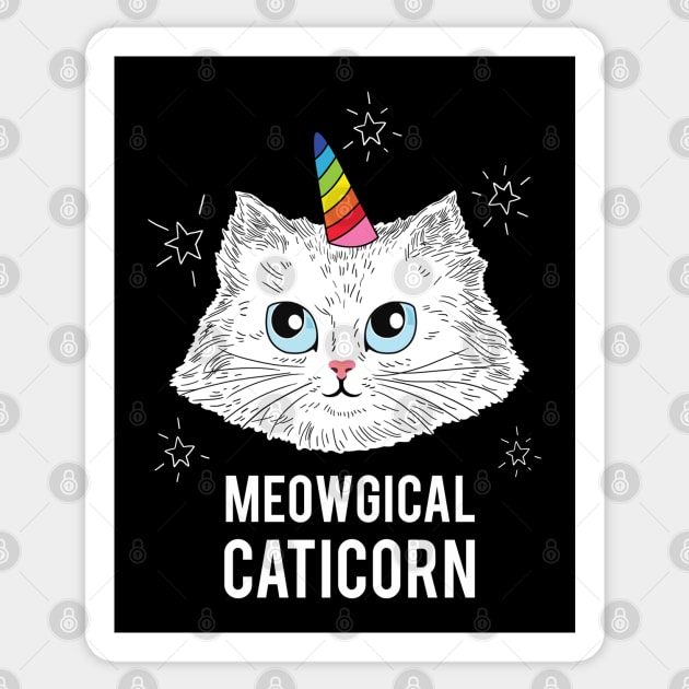 Meowgical Caticorn Sticker by SuperrSunday